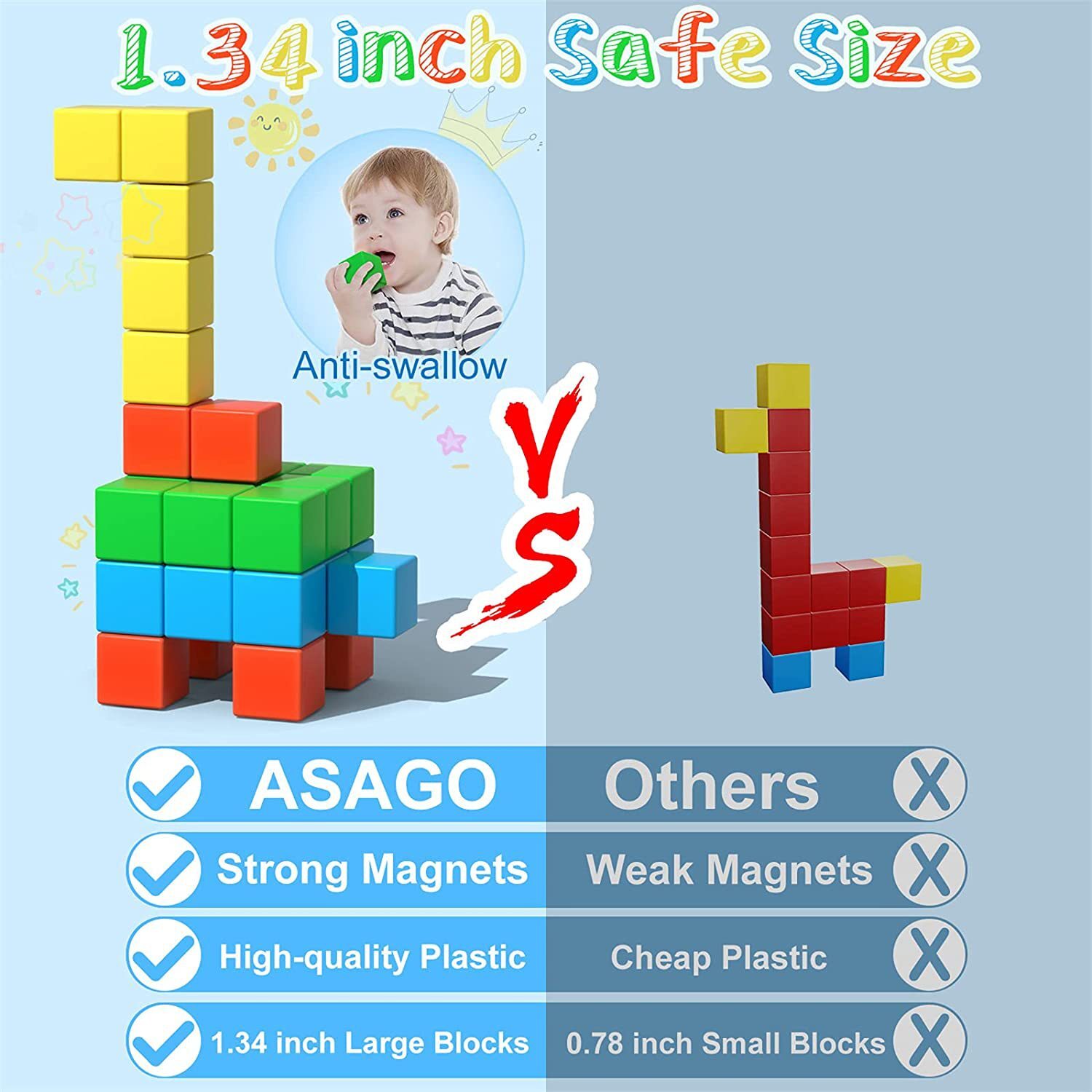 Amazon Magnetic Magnetic Pyramid 3D Cube từ tính cho trẻ em