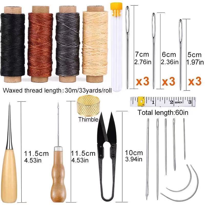 Cross-border needle pack 28Pcs hand-sew suit, hand-sewing tool leather kit for hand DIY leather