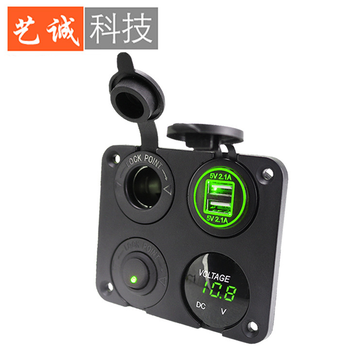 Du thuyền đã cải tạo lại hai đĩa USB và ghế mẹ cộng với công tắc điện thế bảng