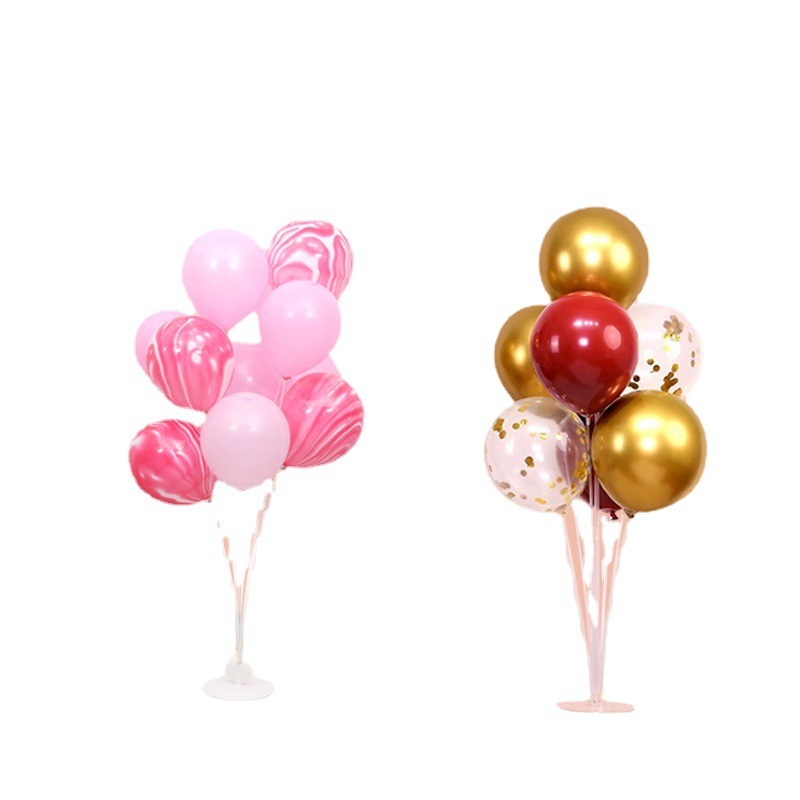 Balloon table, transparent stand, decorated balloon stand, balloon display set, balloon table stand.