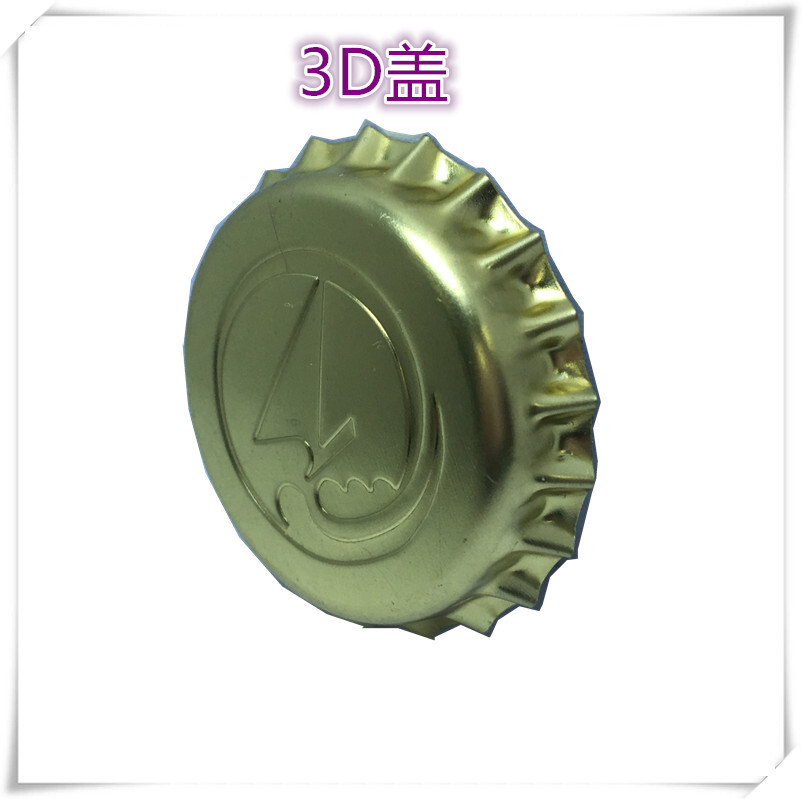 Crown cap 3D beer bottle cap PE gasket highlights brand-style glass caps.