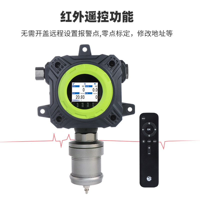 Fixed blast-proof detector wall-mounted ammonia oxygen ozone gas detector methanol hydrogen gas alarm