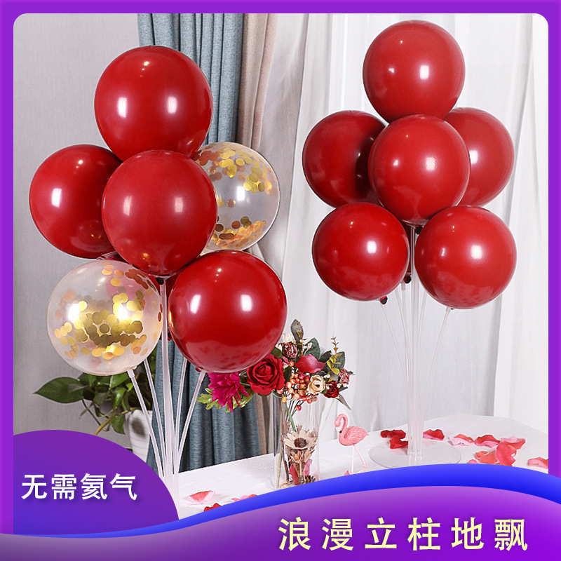 Balloon table, transparent stand, decorated balloon stand, balloon display set, balloon table stand.