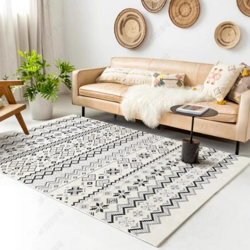 Modernly simple, Moroccan carpets are distributed with a thick imitation of the tea and blanket floors of the courtesan.