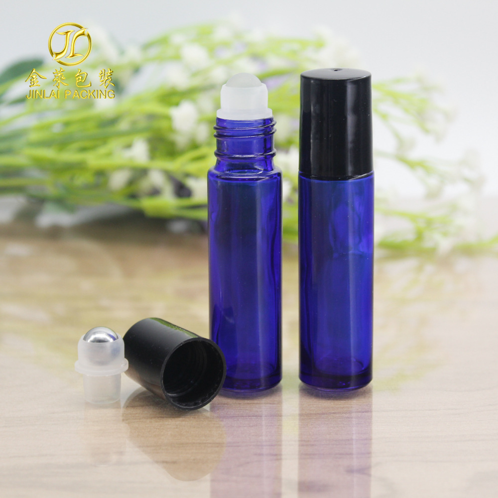 The manufacturer sells 10ml blue-roller 10ml with thick glass blue-leaved oil bottle eye cream bottle.