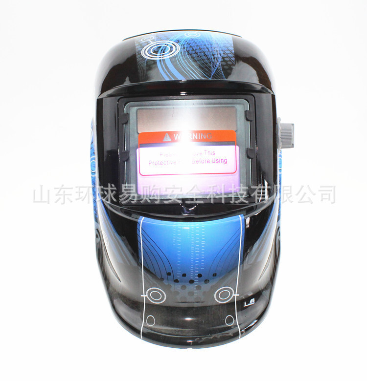 Welding masks for the solar-powered welding mask with a flower helmet around the Blue Line