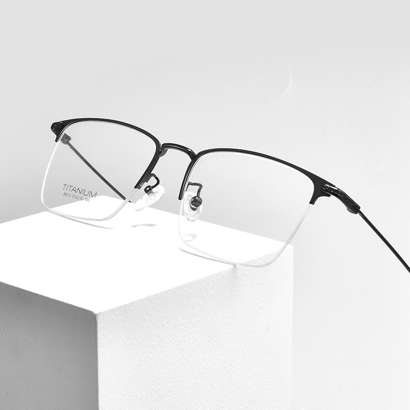 Whole-time tan-yang glasses, semi-arranged alloy, old glasses 9913SF male black frame, new wholesale metal mirror retrospect.