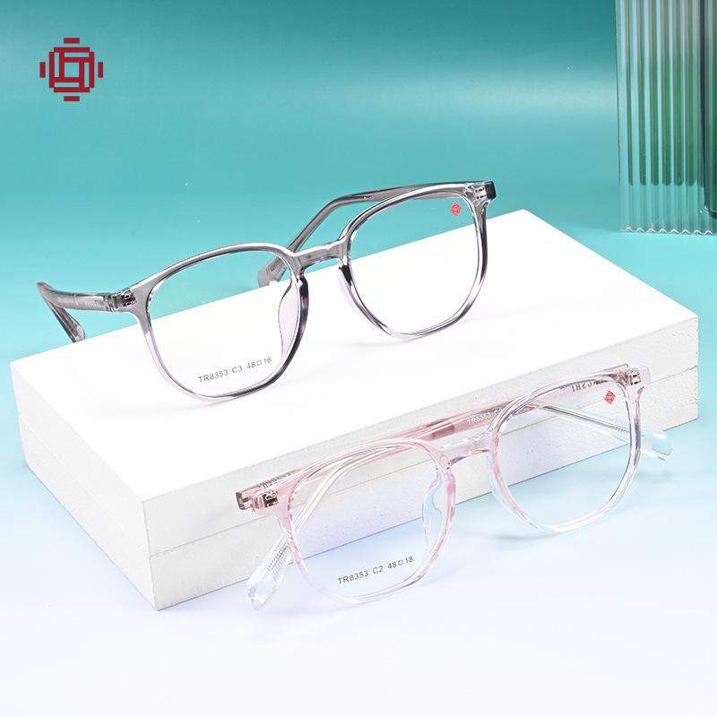 TR8353 Red Box, TR-Faceglass Frames Men ' s Short-sighted Glasses, 48-18-145