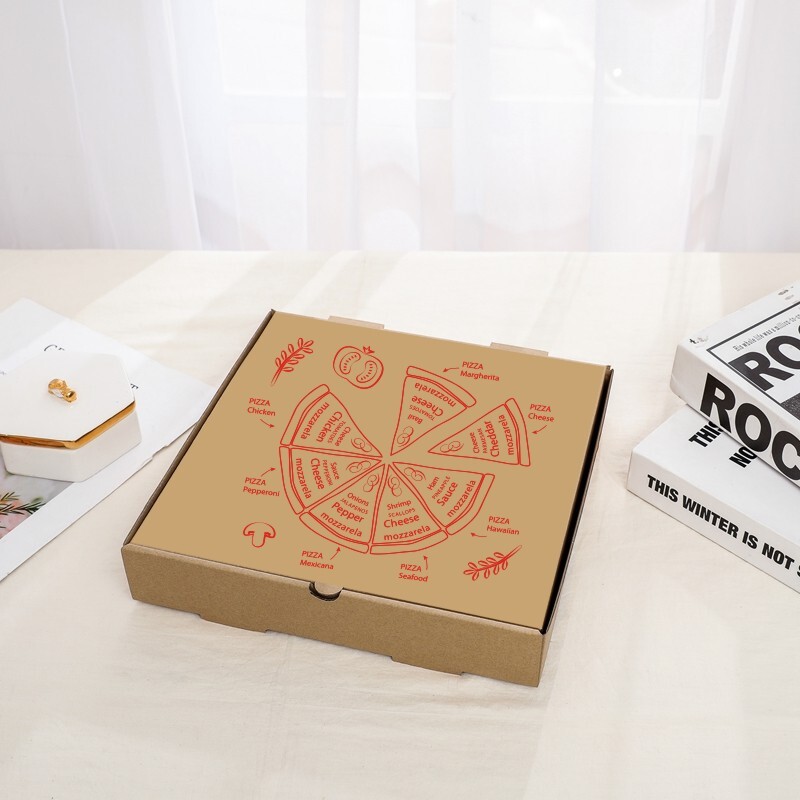 Pizza box 7, 9, 10, 12 inch of one-time home-made pizza-packaging paper box wholesaler