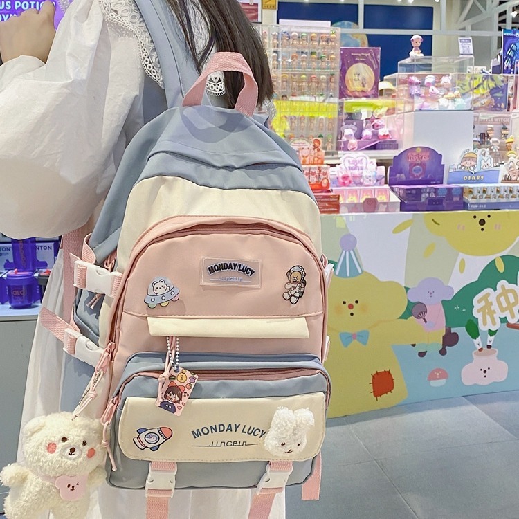 School bags for girls in junior high school.