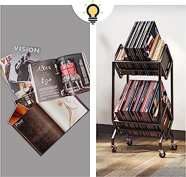 Processing custom-made living room small record shelf library, multi-layered collection of iron and wood and Amazon across the border