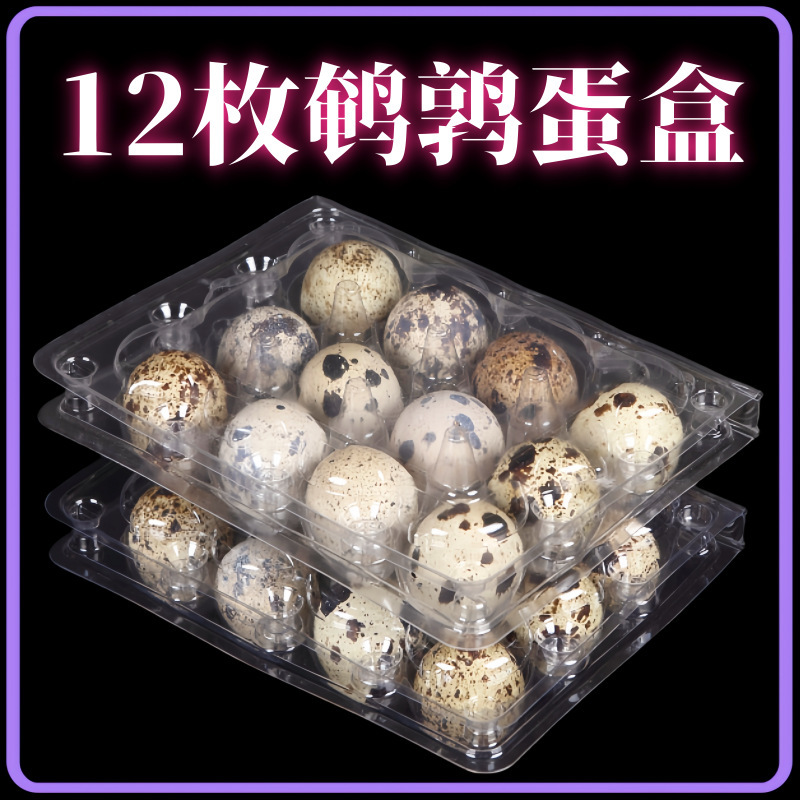 鹌鹑蛋包装盒pet透明胶12枚鹌鹑蛋托吸塑PVC塑料盒批发