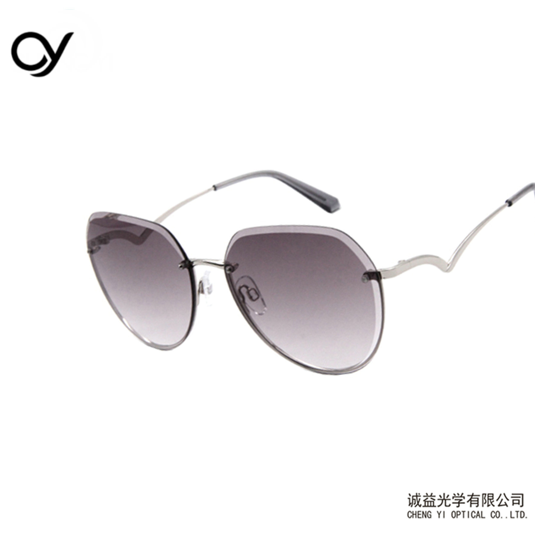 Ms. Ultraviolet-resistant sunglasses, non-boxed crystal-cuted polygonal glasses