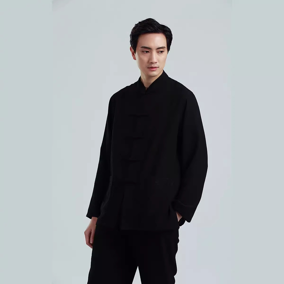 中国风 中式服装2352-1唐装男士短袖上衣 中老年半袖衬衫/有套装