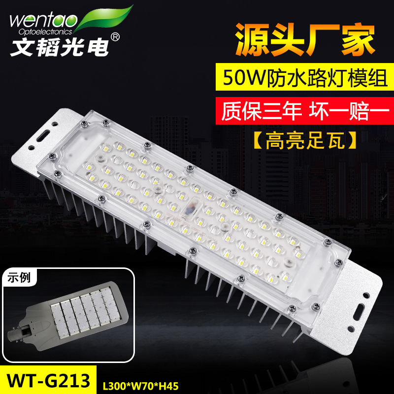 led国标路灯模组光源市政亮化道路照明隧道灯50W户外IP67模组