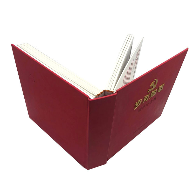 The manufacturer customises the hard-shell face to the book, and the business book brochure to the right corner to the book.