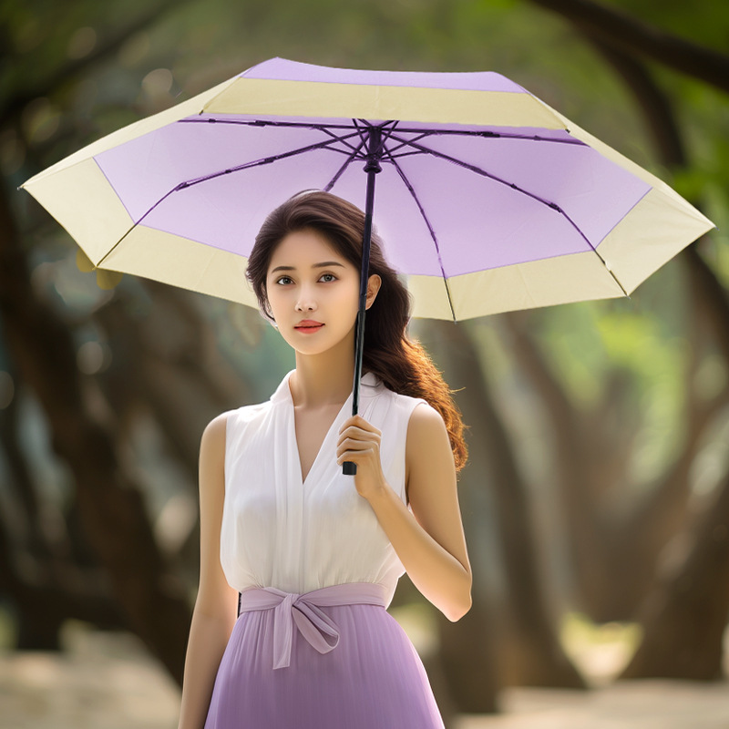Tự gấp cây dù, một phụ nữ cao cấp, phong cách Hàn Quốc tầm ngắn.