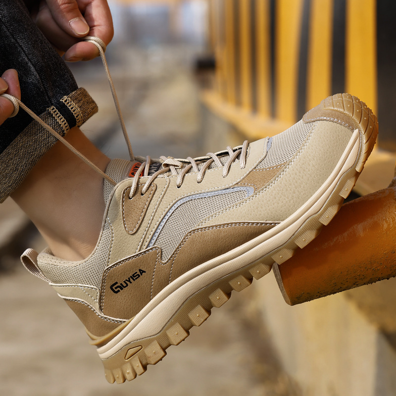 2024 new L.A. Shoe protection against stabbing through the cosmopolitan steel-covered, comfortable, safe men's shoes.