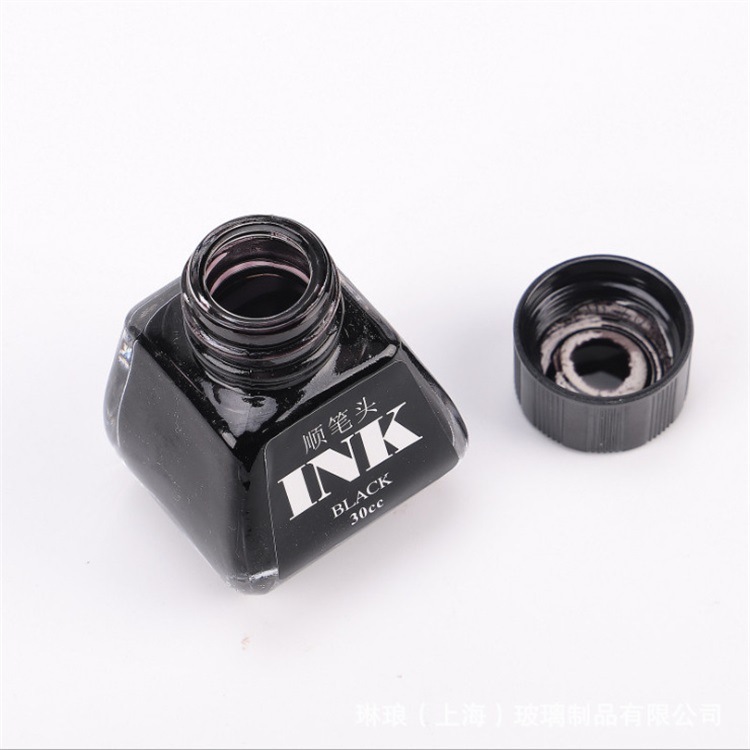 Export 50 ml of glass ink bottles, Shanghai out ink bottles, high-end ink bottle suppliers.