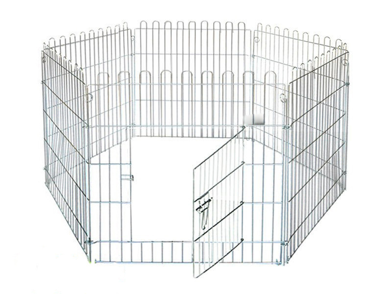 供应60*63*6片宠物围栏可拼接铁丝围栏带顶