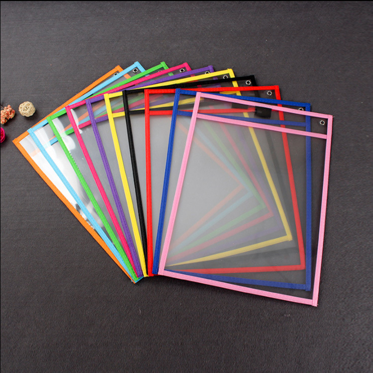 การระบุตําแหน่งอนุญาตให้เขียนเอกสารแบบใส PVC ได้ และการตากแห้งถุงเอกสาร 10 สี