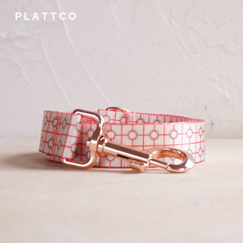 PLATTCO Chó cờ vua, chó ăn gấp đôi, thắt lưng chó màu hồng, nhà sản xuất quảng cáo PDL 371