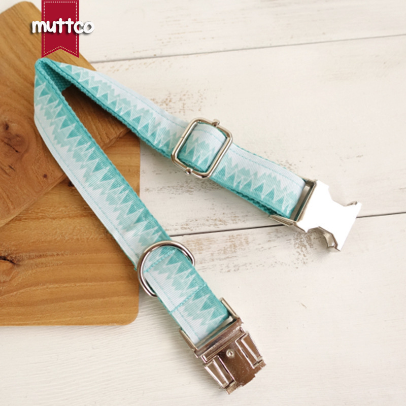 A simple design of Teddy's dog collars, pet collars, pet packs, blue pet collars.