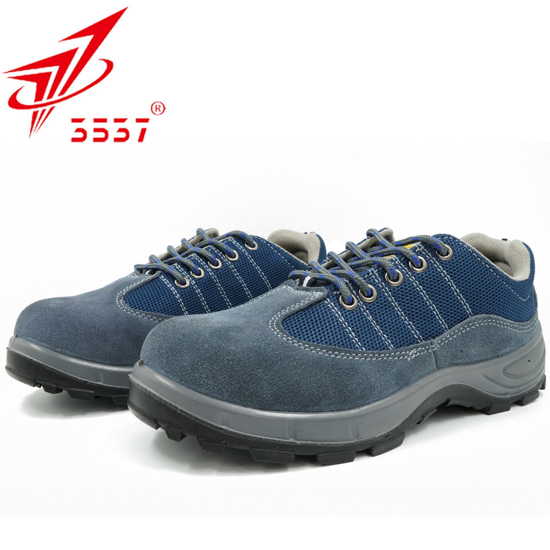 The factory's shoes are protected against stomping through stabbing and skimper steel.