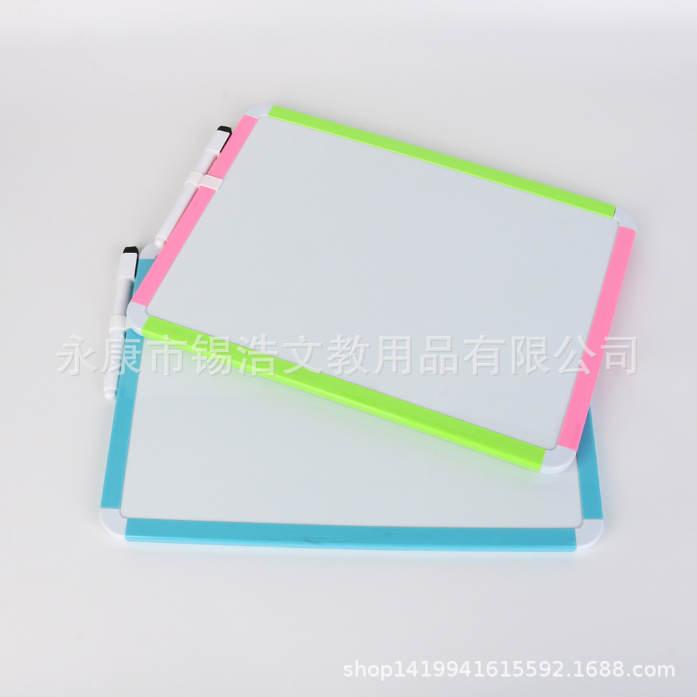 The whiteboard plastic frame children's cardboard messageboard office board can erase magnetic board