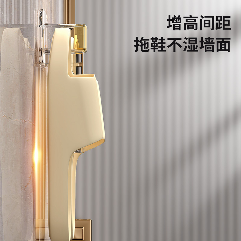 Giày phòng tắm đứng-không có giấy vệ sinh móc vào tường toilet để kéo dây giày đến chân