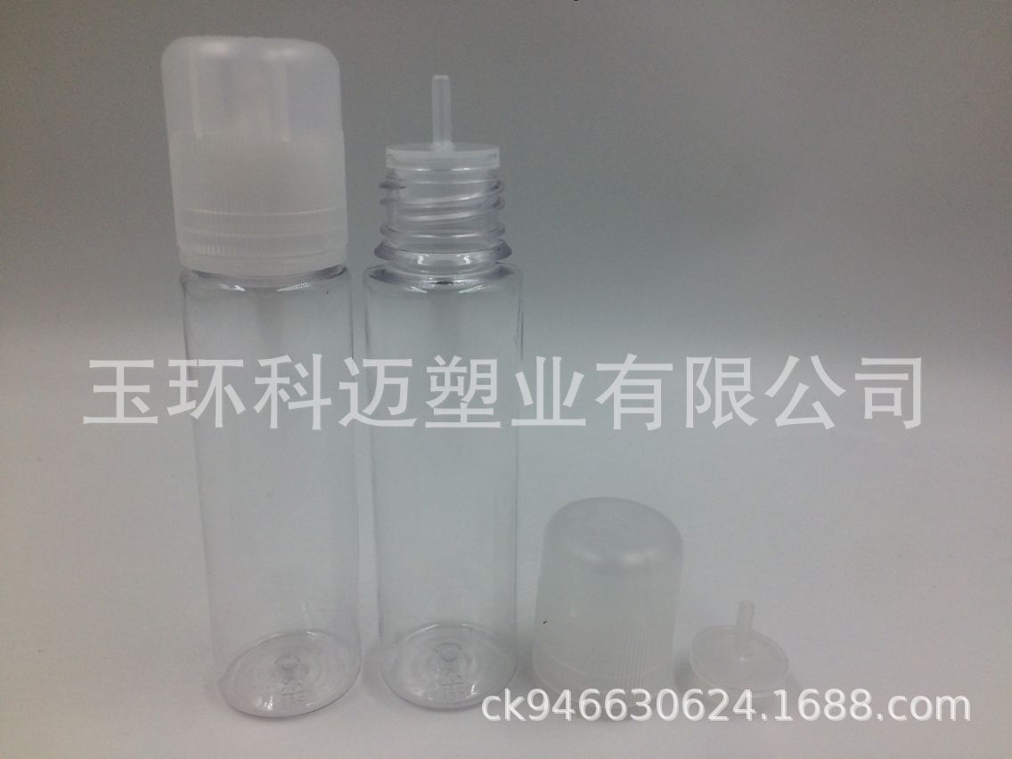 廠家直供 平頂蓋 圓頭蓋PET 60ml  新款卡口 PET 塑料滴瓶