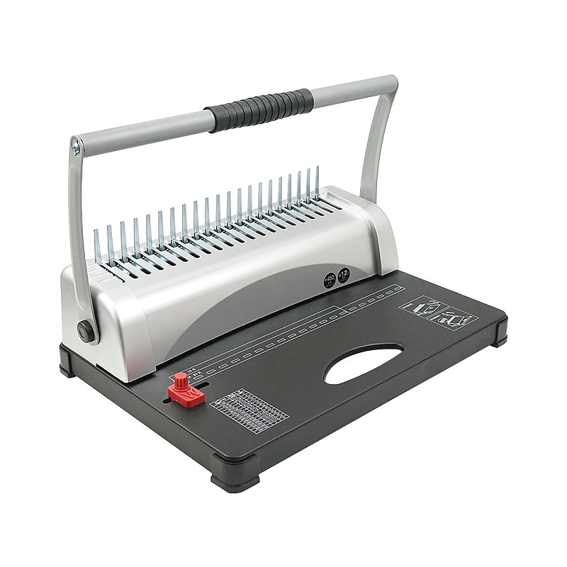 12 double-arms combo ductet clips 21-hole A3A4 paper document contract 10-hole peg binding machine