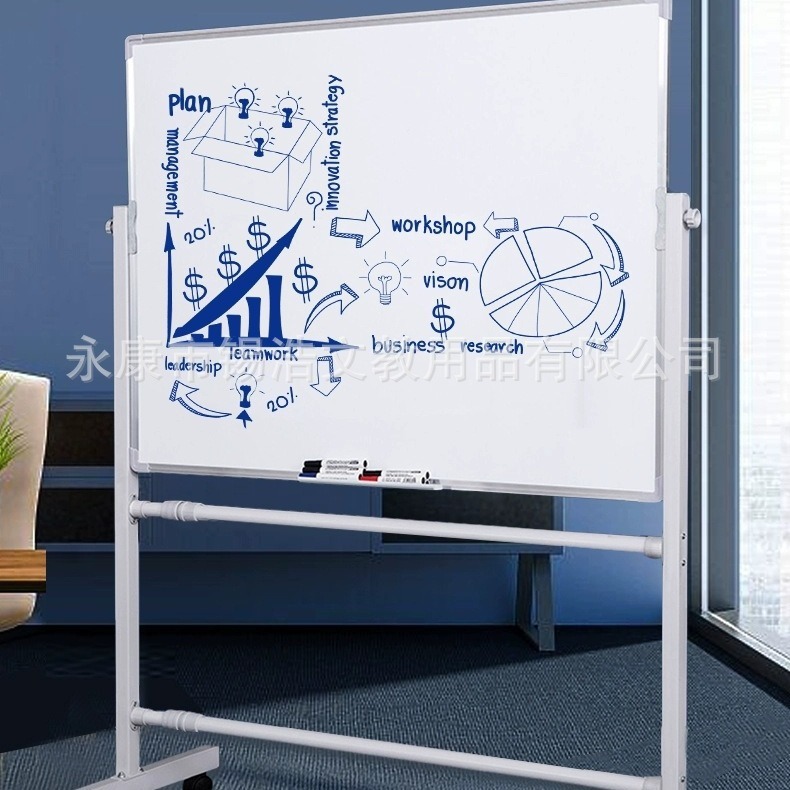 Mobile whiteboard double-sided greenboard office whiteboard display board for pedagogues with whiteboards