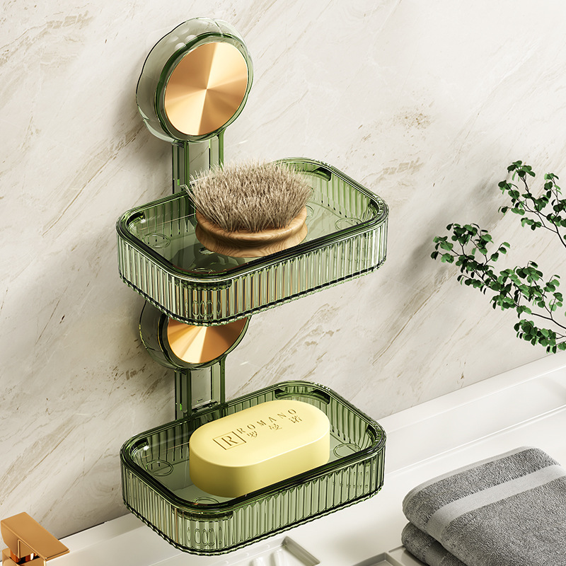 Một hộp xà bông hai lớp tường gắn kết với nhau dựa trên xà phòng với một hộp xà phòng cho phòng tắm và một hộp xà phòng sao không có lỗ