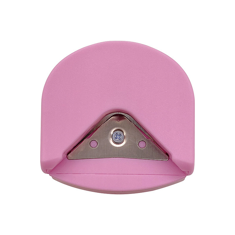 Cutting the straight angle of the photo, hand-held pink small paper cuter, Euro-American pager