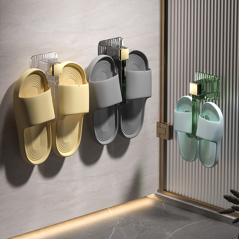 Các giá đỡ giày phòng tắm không có lỗ trong nhà vệ sinh và bàn đạp toilet tường gắn liền với miếng bạt giày.