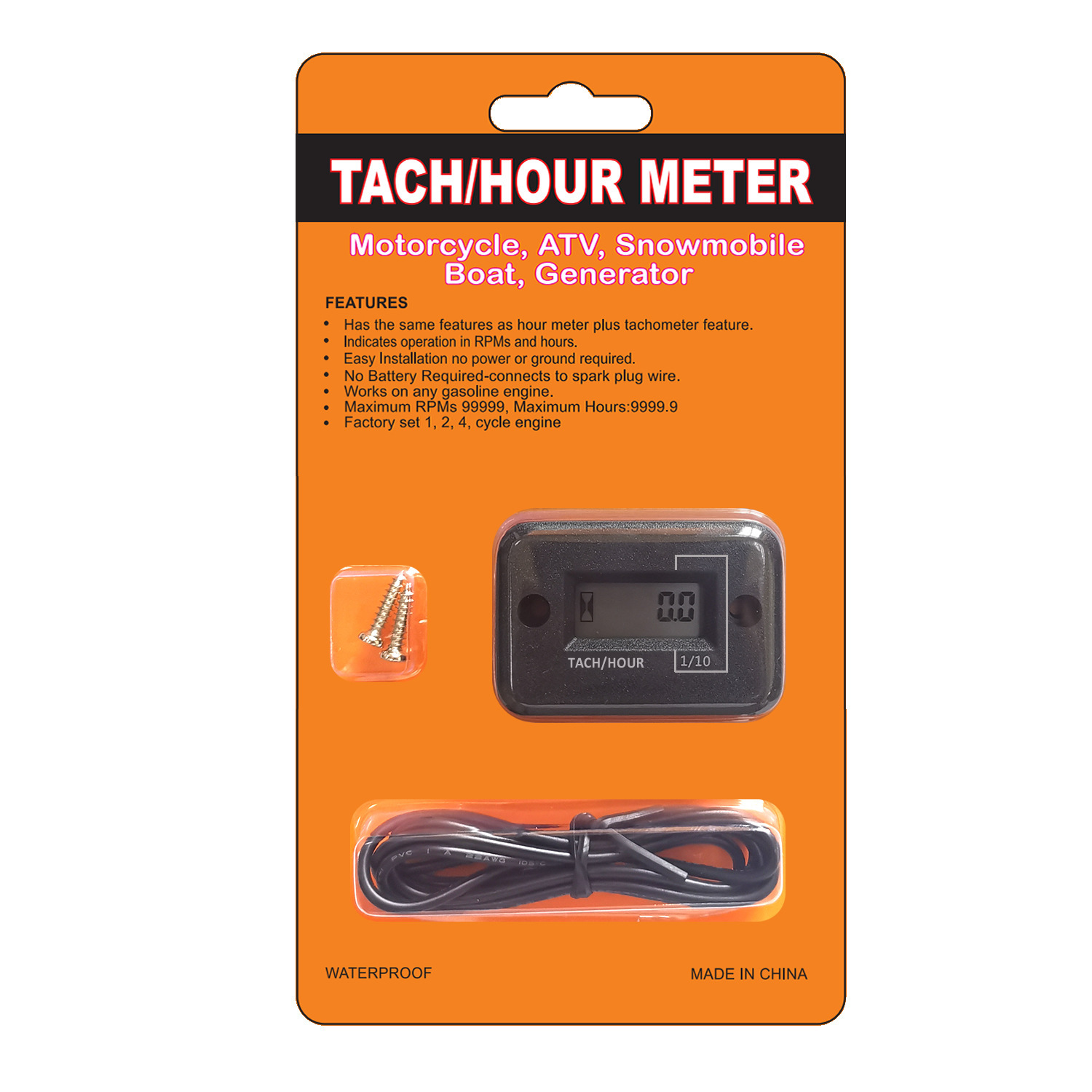 hour meter 摩托车累计计时器 数显计时表 计时器  累时器 计时器