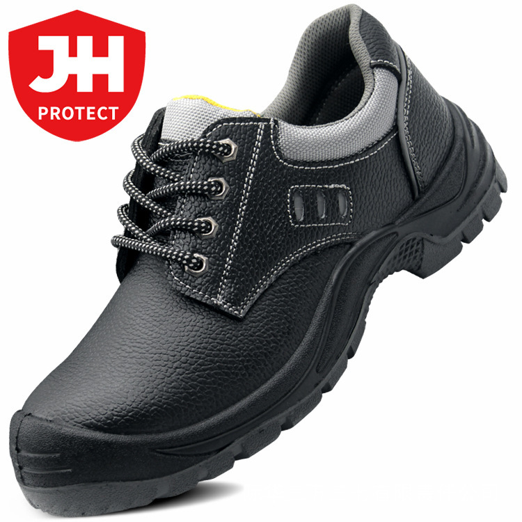 The factory's shoes are protected against puncture through steel-capped shoes.