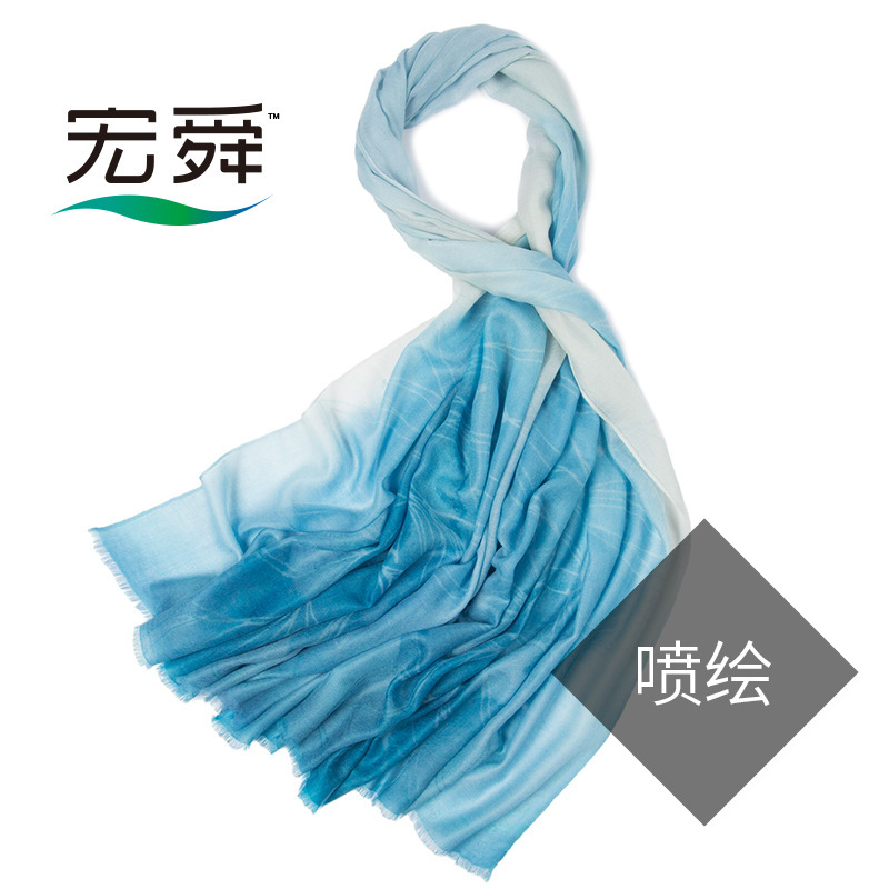 Nhà máy vải nhung của thành phố Inner, 2023 mùa thu và mùa đông, 200 khăn choàng bằng nhung được sơn kỹ thuật số.