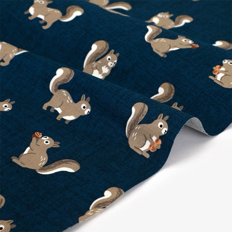 Chipmunks digitally printing Japanese and Korean-style hand-made fabric household fabric.