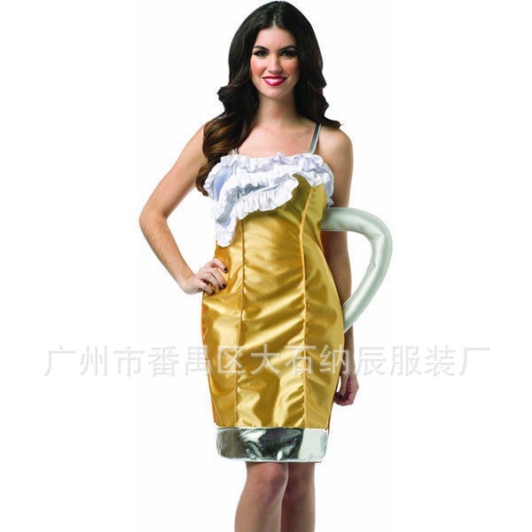 情趣套装啤酒杯造型服饰展览活动促销服装啤酒节情趣连衣裙