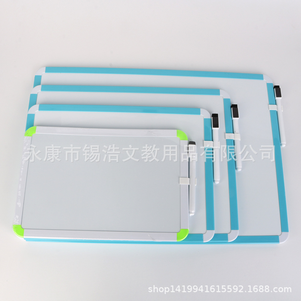 The whiteboard plastic frame children's cardboard messageboard office board can erase magnetic board