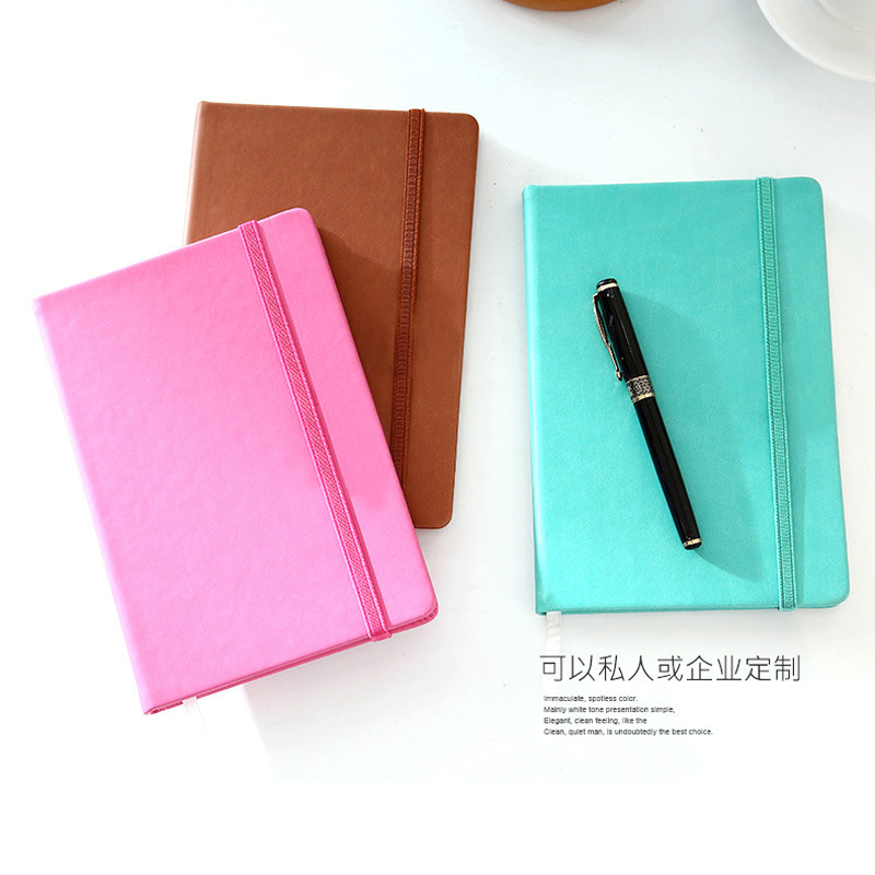 A5 Leather Portable Color Tie of Study Books의 B5 배포