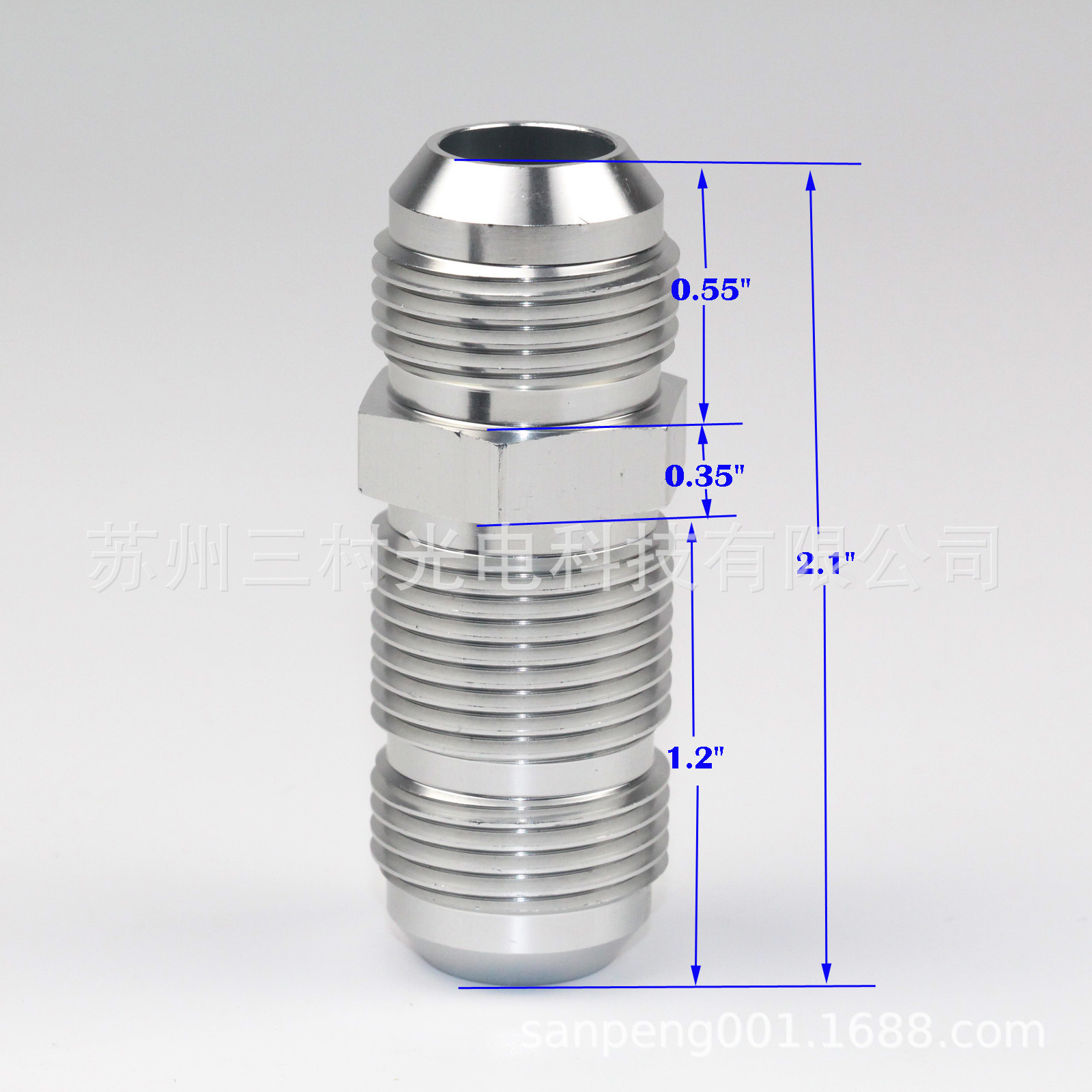 Sự chuyển đổi xe lưu động của Aluminium Aluminium A6 cộng với việc tăng trưởng dài hạn BULKHAD FITTIING bạc