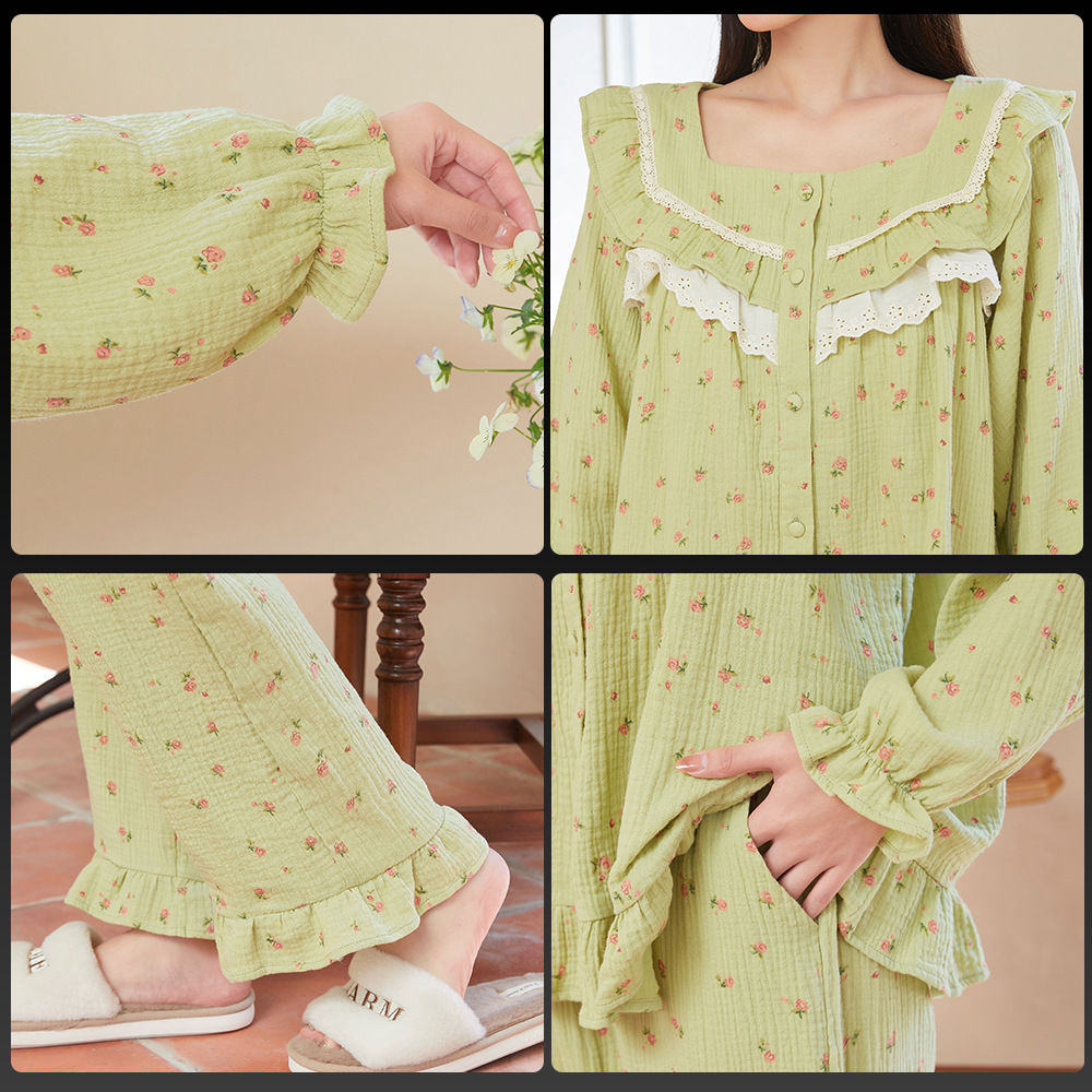 Pyjamas, Hàn Quốc đã vui vẻ với quần short dài trên một chiếc lá bông nguyên chất.