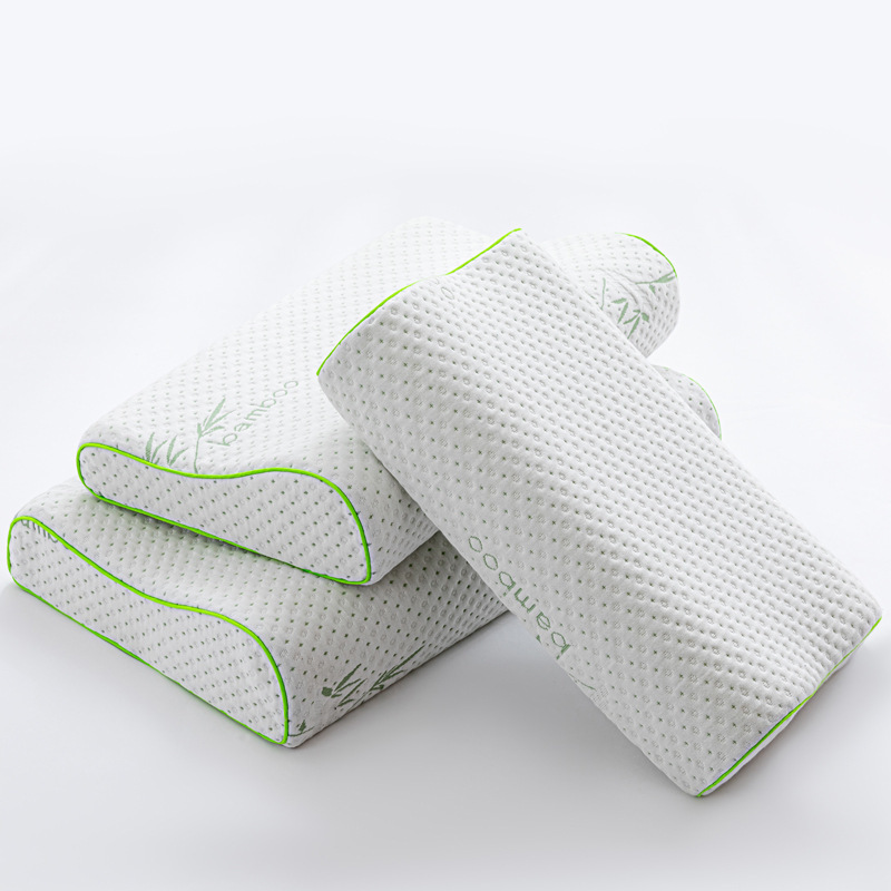 Colour-covered air layer memory pillows, adult curve wave cores, memory cotton slow-back bullet pillows.