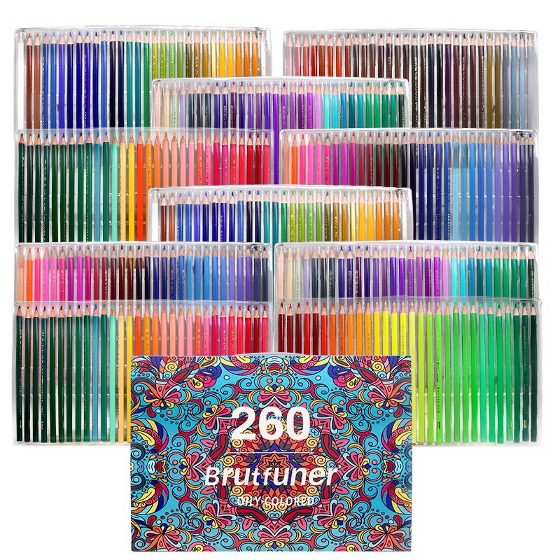 Cross-border painting for 260-coloured lead students paint 180-coloured pencils for wholesale delivery.