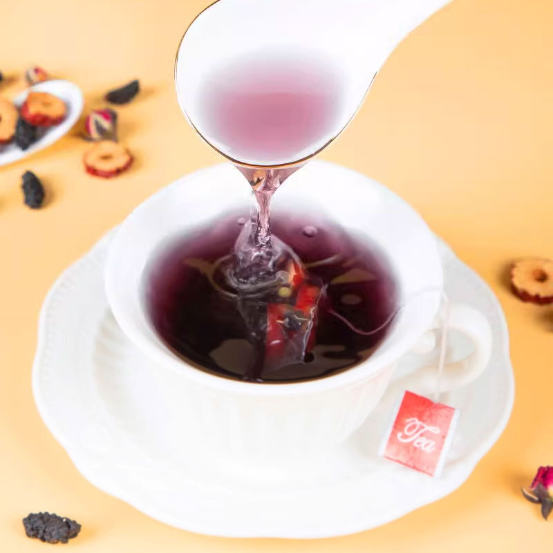 Đất nước trà hoa quả, quán rượu đen trổ hoa, tam giác trà hoa quả mùa hè, phân phối hàng hóa.