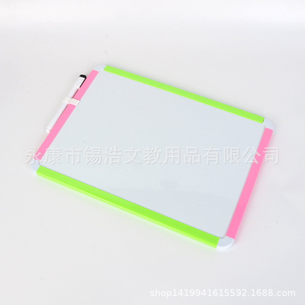 The whiteboard plastic frame children's cardboard messageboard office board can erase magnetic board