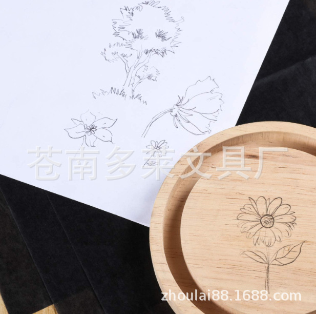 源头工厂 石墨复写纸 涂碳黑色蓝色描图服装纸  绘画复印纸蓝印纸